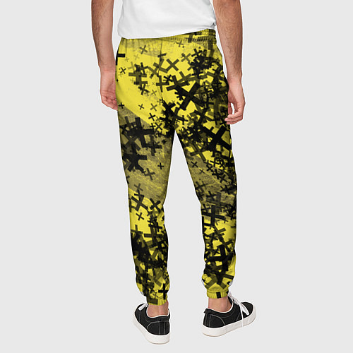 Мужские брюки Кресты и хаос На желтом Коллекция Get inspired! Fl / 3D-принт – фото 4