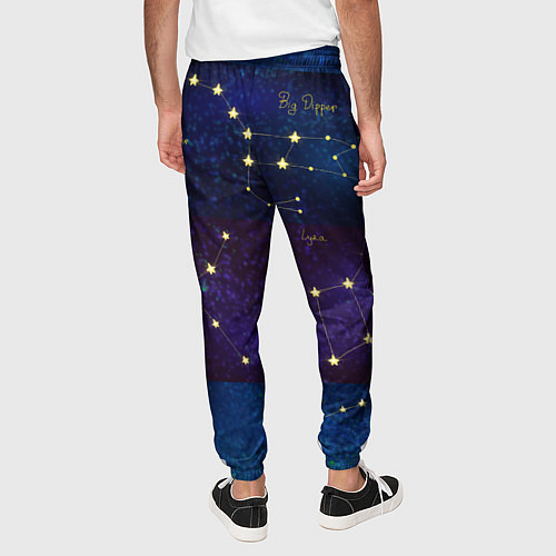 Мужские брюки Самые известные созвездия Северного полушария лето / 3D-принт – фото 4