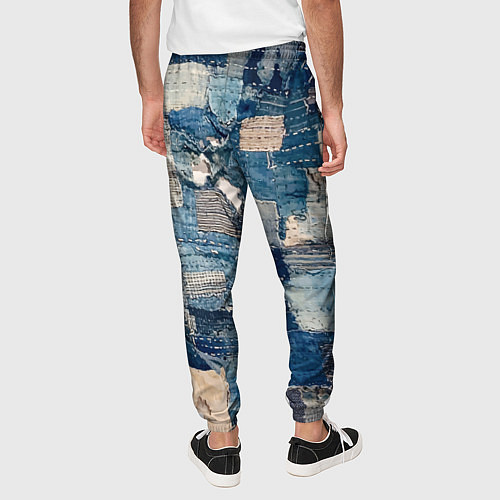 Мужские брюки Patchwork Jeans Осень Зима 2023 / 3D-принт – фото 4