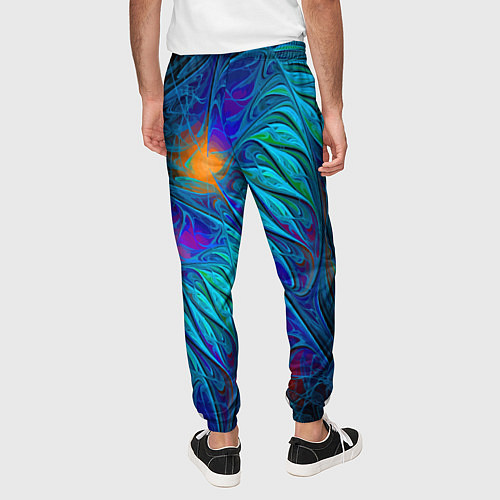 Мужские брюки Neon pattern Неоновый паттерн / 3D-принт – фото 4