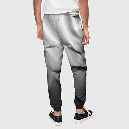 Мужские брюки Мятая бумага Текстура Crumpled Paper Texture / 3D-принт – фото 4