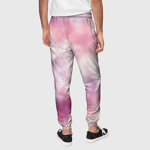 Мужские брюки Абстракция розовое небо / 3D-принт – фото 4