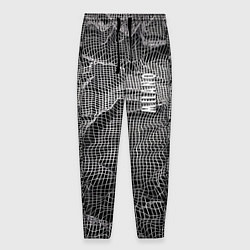 Брюки на резинке мужские Мятая сетчатая ткань Crumpled Mesh Fabric, цвет: 3D-принт