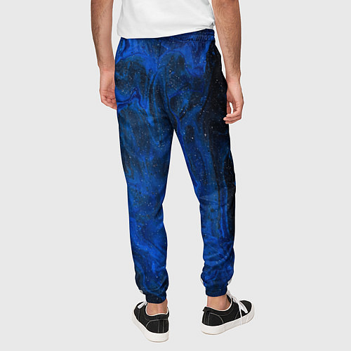 Мужские брюки Синий абстрактный дым / 3D-принт – фото 4