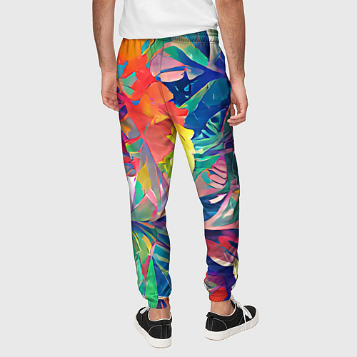 Мужские брюки Летний тропический принт / 3D-принт – фото 4