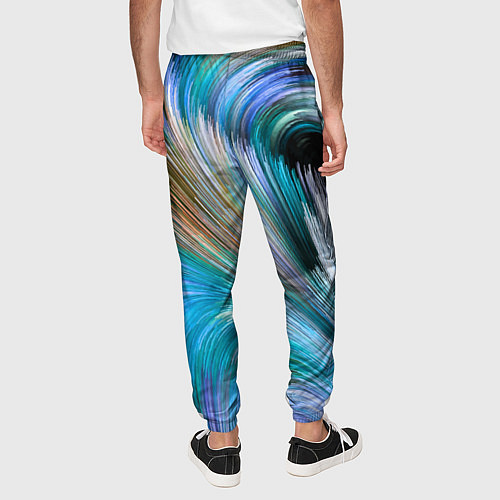 Мужские брюки Абстрактная красочная композиция Полосы Abstract c / 3D-принт – фото 4