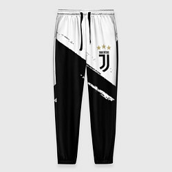 Брюки на резинке мужские Juventus маленькое лого, цвет: 3D-принт