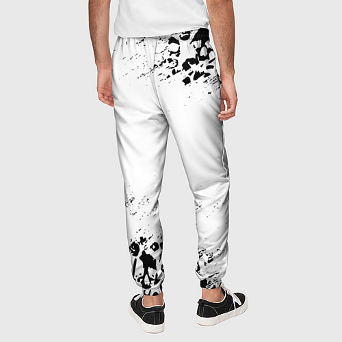 Мужские брюки Выцветшие потёртости SKULLS / 3D-принт – фото 4