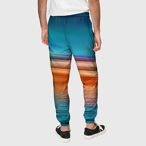Мужские брюки Море с размытым фоном / 3D-принт – фото 4