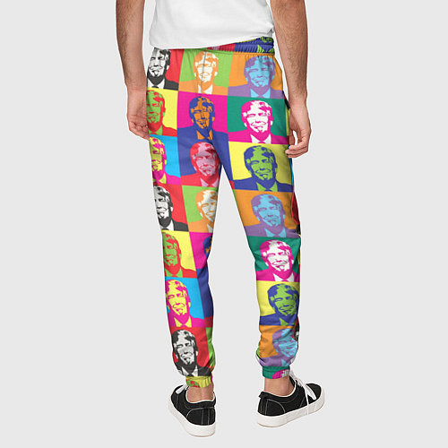 Мужские брюки Дональд Трамп, цветной паттерн / 3D-принт – фото 4