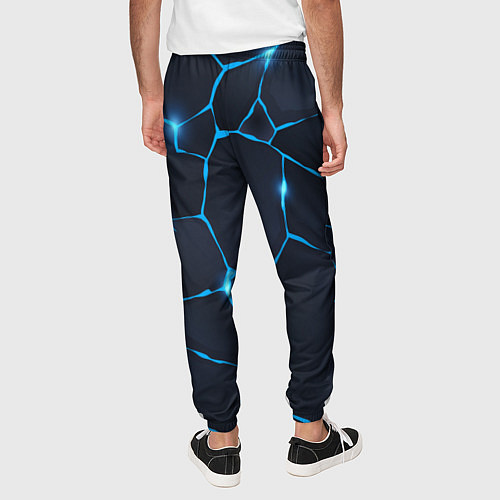 Мужские брюки Синие разломы / 3D-принт – фото 4