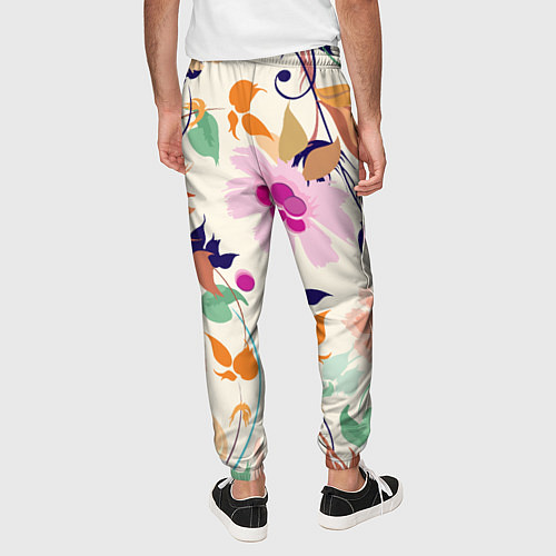 Мужские брюки Summer floral pattern / 3D-принт – фото 4