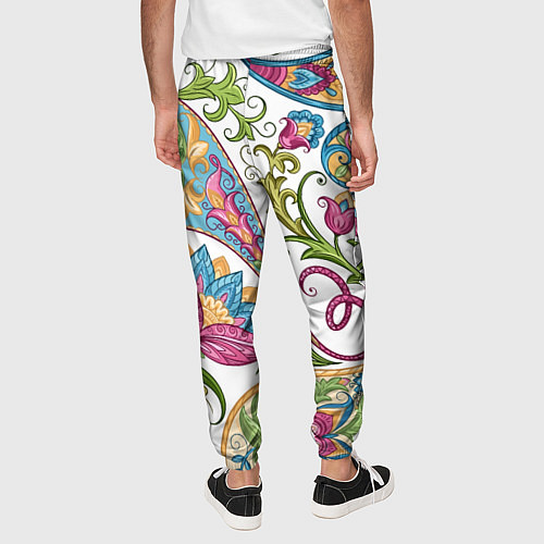 Мужские брюки Fashionable floral Oriental pattern Summer 2025 / 3D-принт – фото 4