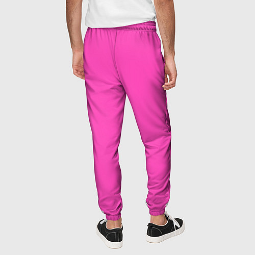 Мужские брюки Яркий розовый из фильма Барби / 3D-принт – фото 4
