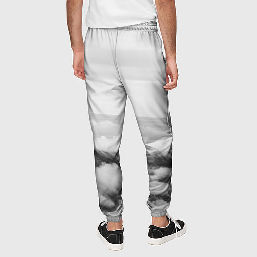 Мужские брюки Горы и туман / 3D-принт – фото 4
