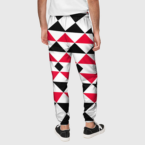 Мужские брюки Geometric shapes triangles / 3D-принт – фото 4