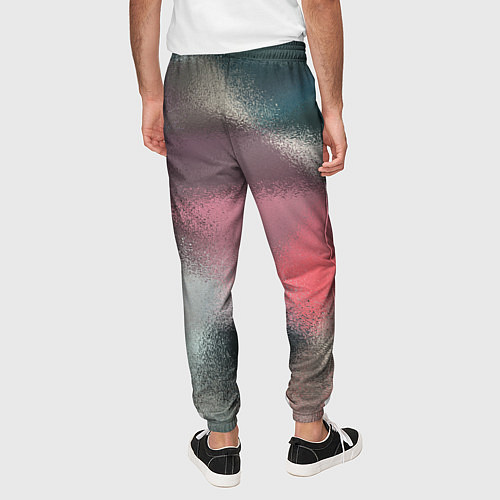 Мужские брюки Современный разноцветный абстрактный узор / 3D-принт – фото 4