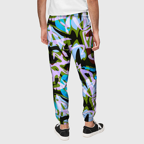 Мужские брюки Абстрактный узор Пятна краски / 3D-принт – фото 4