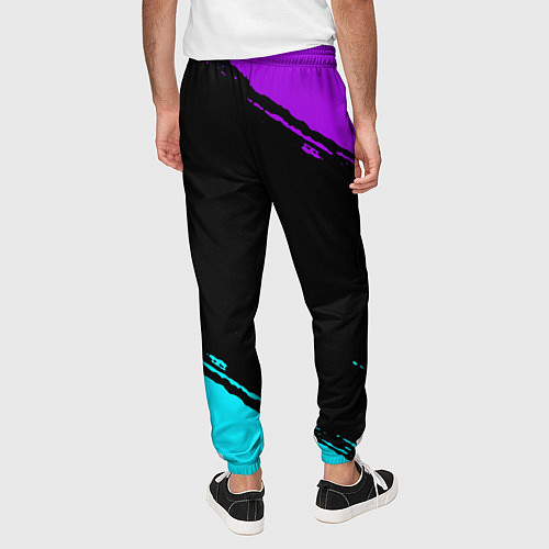Мужские брюки Фредди - neon / 3D-принт – фото 4