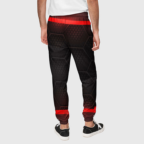 Мужские брюки Объемная красная сетка из сот / 3D-принт – фото 4