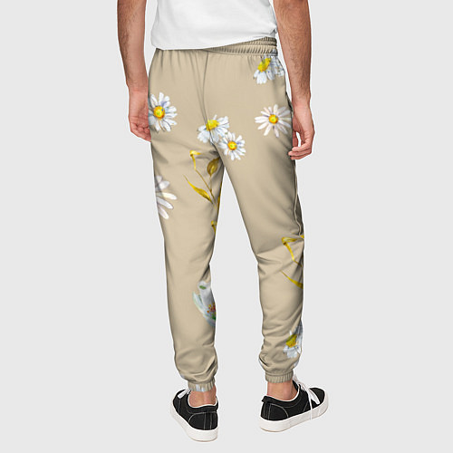 Мужские брюки Цветущие Ромашки / 3D-принт – фото 4