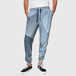 Брюки на резинке мужские Абстрактная геометрическая серебряная постройка, цвет: 3D-принт — фото 2