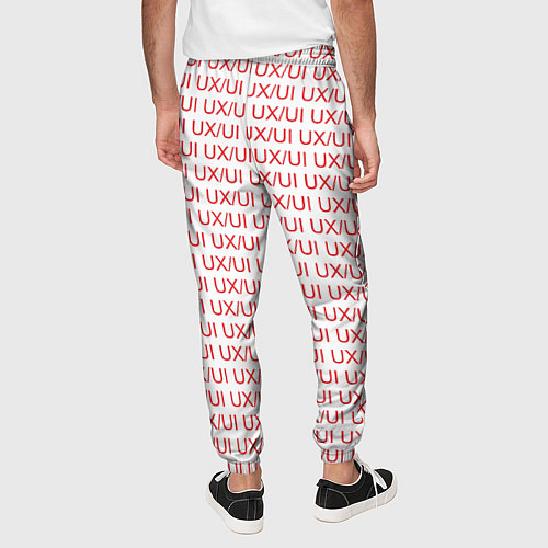 Мужские брюки UXUI red / 3D-принт – фото 4