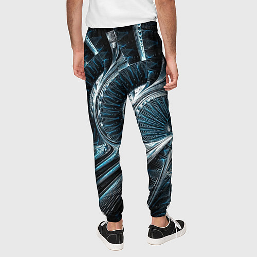 Мужские брюки Кибернетический абстрактный тоннель / 3D-принт – фото 4