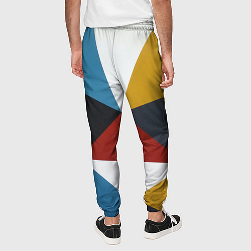 Мужские брюки Абстрактный набор разноцветных геометрических фигу / 3D-принт – фото 4