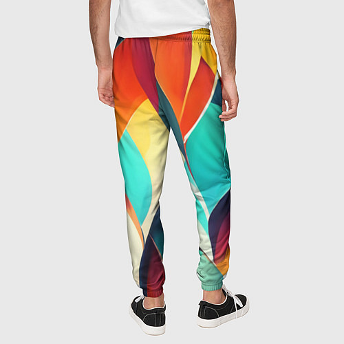 Мужские брюки Красивые многоцветные узоры / 3D-принт – фото 4