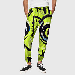 Брюки на резинке мужские Уличное творчество - граффити, цвет: 3D-принт — фото 2