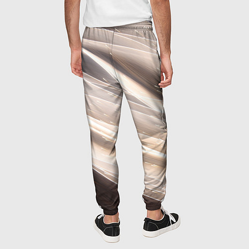 Мужские брюки Абстрактные волны и огни бесконечности / 3D-принт – фото 4