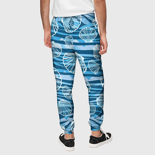 Мужские брюки Паттерн из створок ракушки - океан / 3D-принт – фото 4