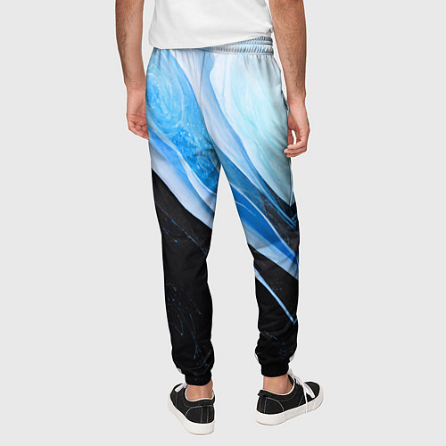Мужские брюки Тёмно-синий мрамор / 3D-принт – фото 4