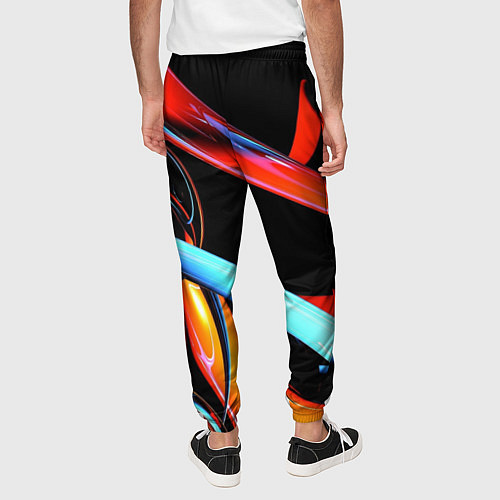 Мужские брюки Краски и пузыри / 3D-принт – фото 4