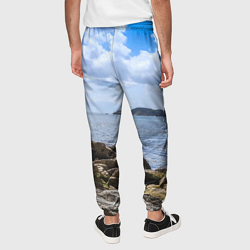 Мужские брюки Парусник на горизонте океана / 3D-принт – фото 4