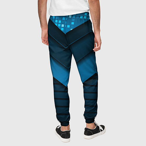 Мужские брюки Russia abstract blue / 3D-принт – фото 4