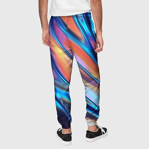 Мужские брюки Радужные переливы / 3D-принт – фото 4