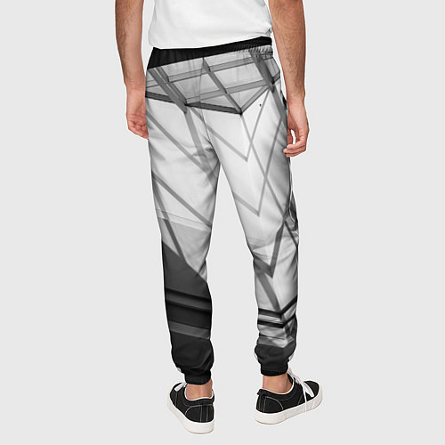 Мужские брюки Абстрактные тени и геометрические фигуры / 3D-принт – фото 4