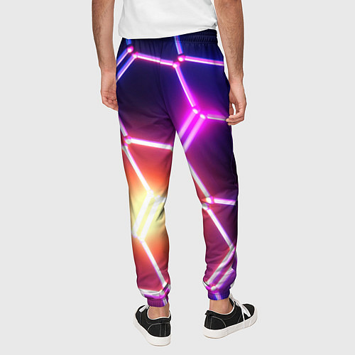 Мужские брюки Магическая неоновая броня / 3D-принт – фото 4