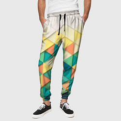 Брюки на резинке мужские Мозаичный градиент, цвет: 3D-принт — фото 2