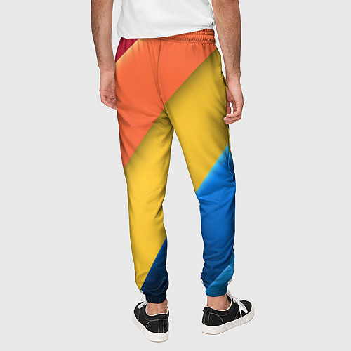 Мужские брюки Радужные полоски / 3D-принт – фото 4