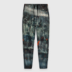 Брюки на резинке мужские Абстрактные тени и капли красок, цвет: 3D-принт