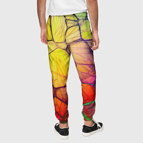 Мужские брюки Абстрактные цветные фигуры / 3D-принт – фото 4