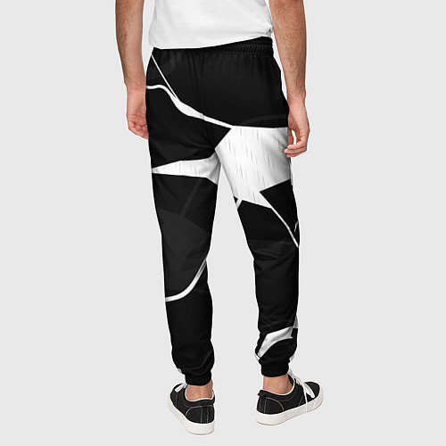 Мужские брюки Черно-белая классика / 3D-принт – фото 4