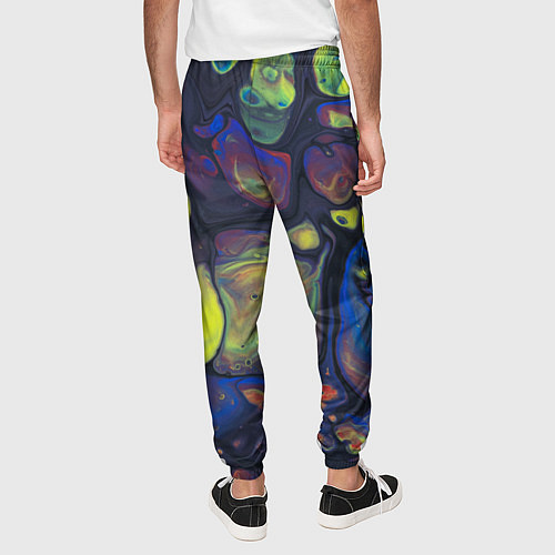 Мужские брюки Неоновые светящиеся камни / 3D-принт – фото 4