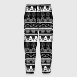 Мужские брюки Черно-белый скандинавский орнамент