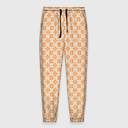 Мужские брюки Оранжевые геометрические цветы