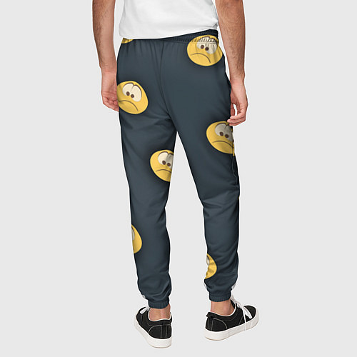 Мужские брюки Грусть смайла / 3D-принт – фото 4