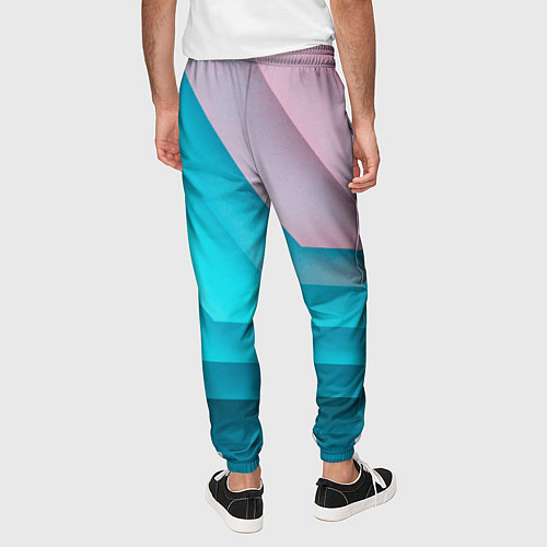 Мужские брюки Геометрические переливающиеся углы / 3D-принт – фото 4